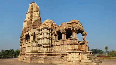 The sandstone Dulhadeo Temple at Khajuraho in morning light